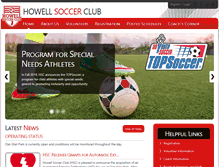 Tablet Screenshot of howellsoccerclub.com